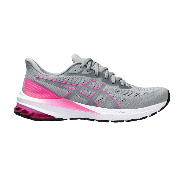 Woman's Structured Running Shoes Asics Asics GT 1000 12  Sheet Rock/Hot Pink  Sheet Rock/Hot Pink 