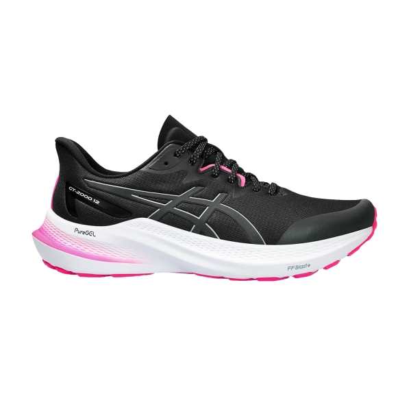 Woman's Structured Running Shoes Asics GT 2000 12 Lite Show  Black/Pure Silver 1012B578001