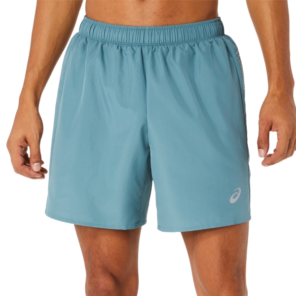 Pantaloncino Running Uomo Asics Asics Icon 7in Pantaloncini  Foggy Teal/Brilliant White  Foggy Teal/Brilliant White 