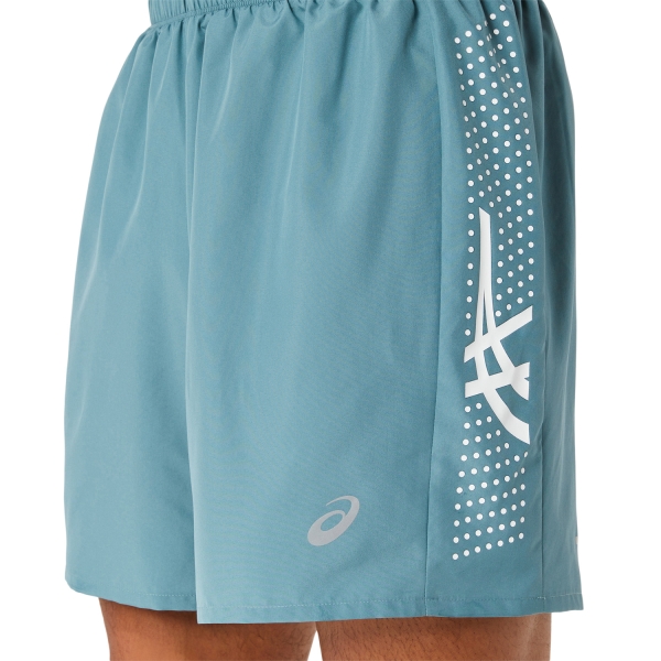 Asics Icon 7in Shorts - Foggy Teal/Brilliant White