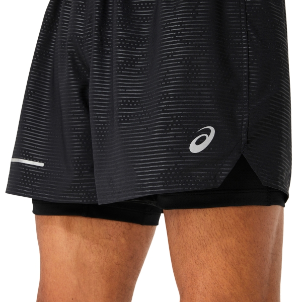Asics Lite Show 2 in 1 5in Shorts - Performance Black