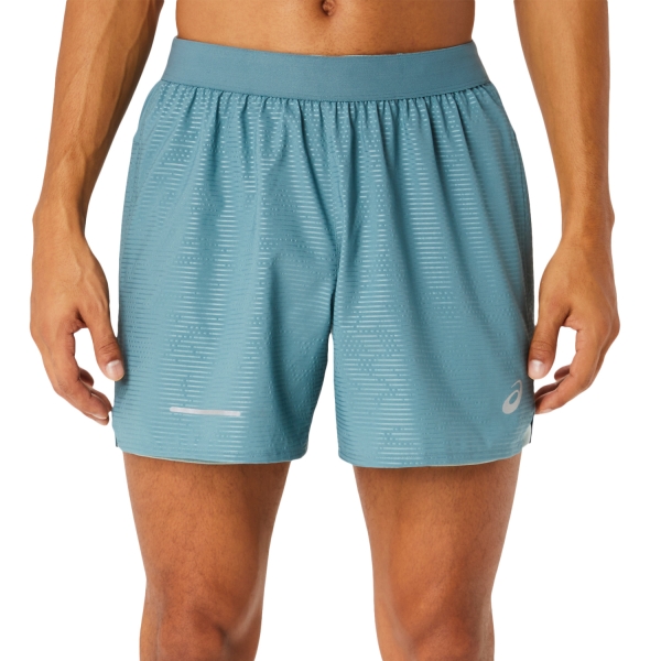 Men's Running Shorts Asics Lite Show 2 in 1 5in Shorts  Foggy Teal/Ocean Haze 2011C876400