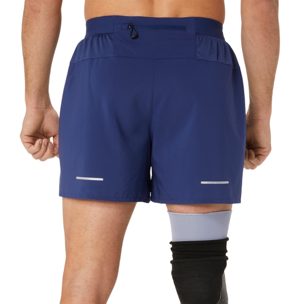 Asics Road 2 in 1 5in Men\'s Running Shorts - Deep Ocean