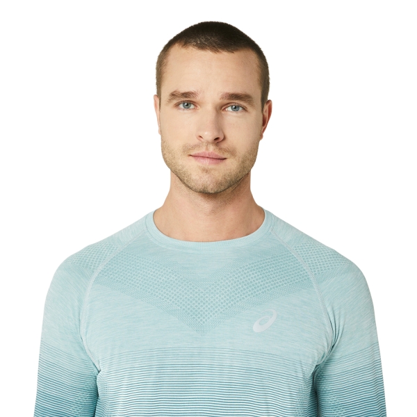 Asics Seamless Men\'s Running Shirt - Ocean Haze/Foggy Teal