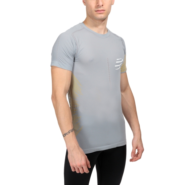 Maglietta Running Uomo Compressport Performance Maglietta  Alloy/Citrus AM00127B112