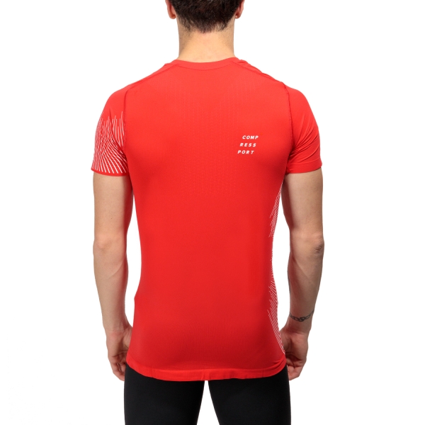 Compressport Performance Maglietta - High Risk Red/White