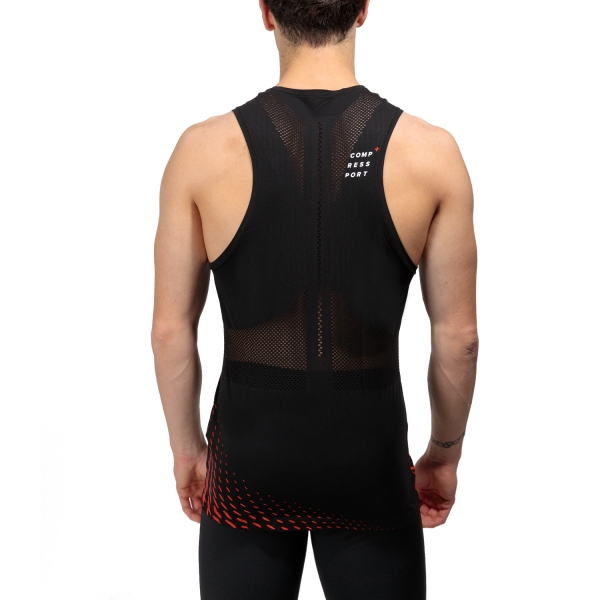 Compressport Pro Racing Canotta - Black/High Risk Red