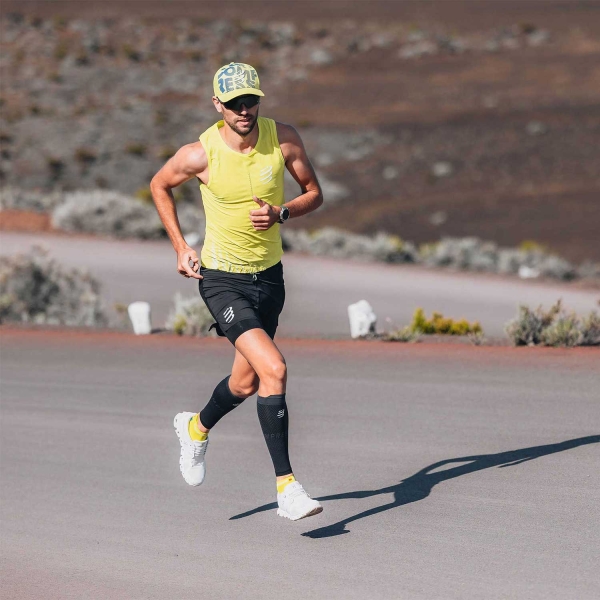 Compressport Pro Racing Canotta - Evening Primrose/White