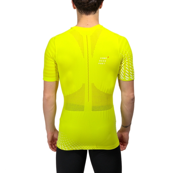 Compressport Racing Maglietta - Evening Primrose/White