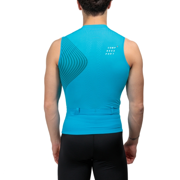 Compressport Trail Postural Logo Canotta - Hawaiian Ocean/Shaded Spruce
