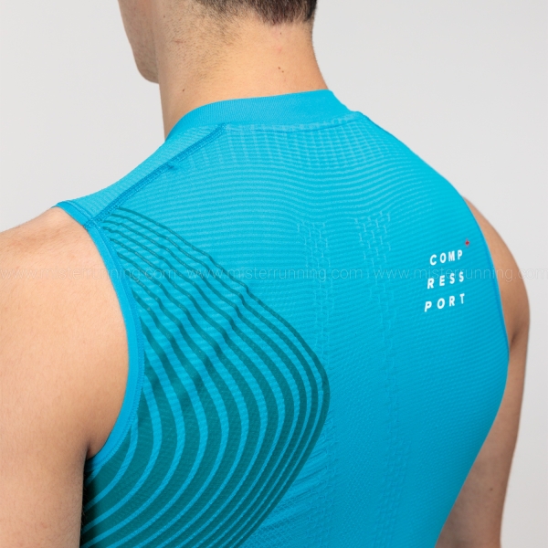Compressport Trail Postural Logo Canotta - Hawaiian Ocean/Shaded Spruce