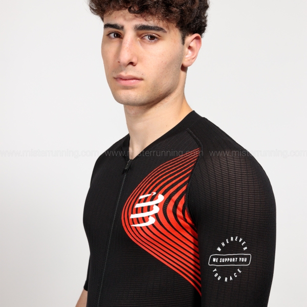 Compressport Trail Postural Maglietta - Black/Red