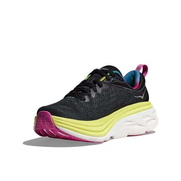 Hoka Bondi 8 - Black/Citrus Glow