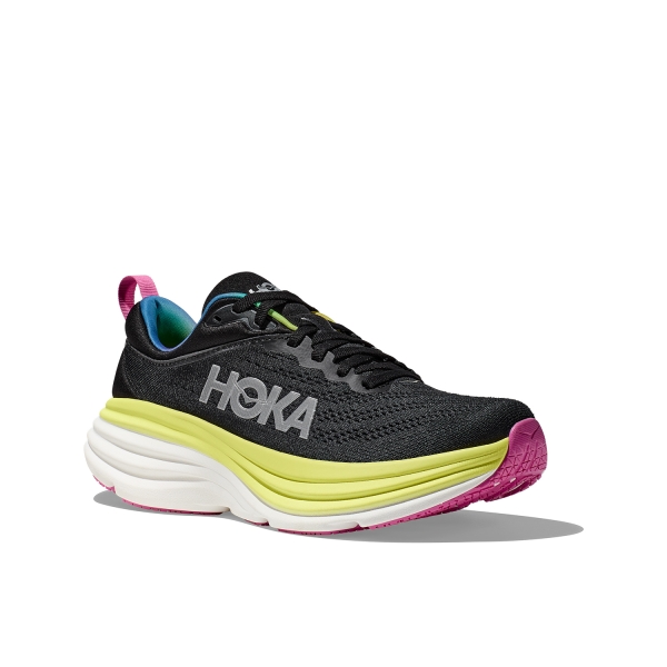 Hoka Bondi 8 - Black/Citrus Glow