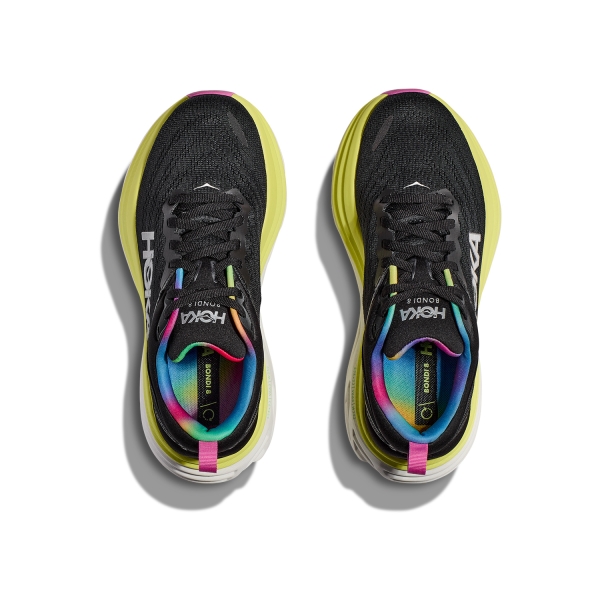Hoka Bondi 8 Women's Running Shoes - Black/Citrus Glow
