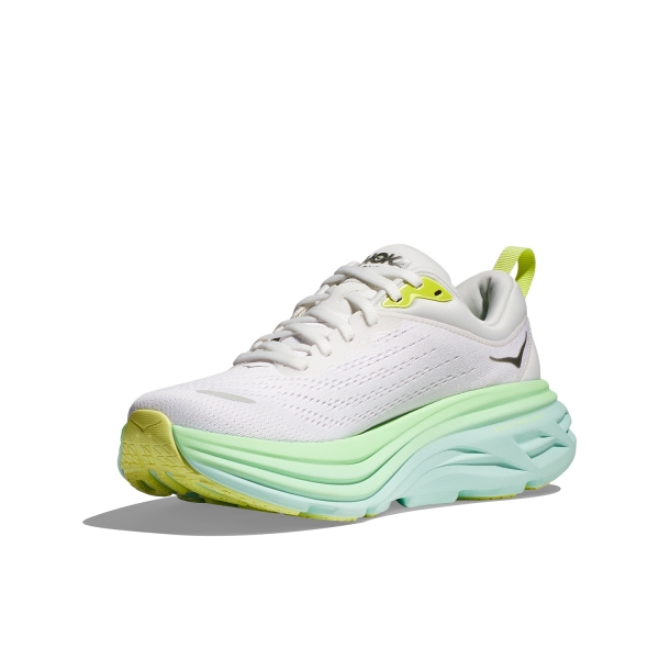 Hoka One One Bondi 8 Women's Running Shoes - Blanc De Blanc