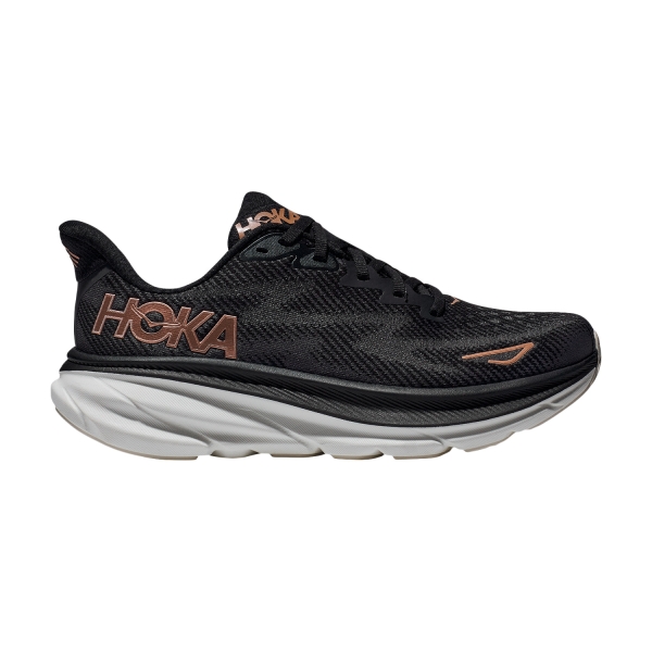 Women's Neutral Running Shoes Hoka Clifton 9  Black/Rose Gold 1127896BRGL