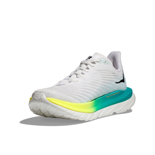 Hoka Mach 5 Wide - White/Blue Glass