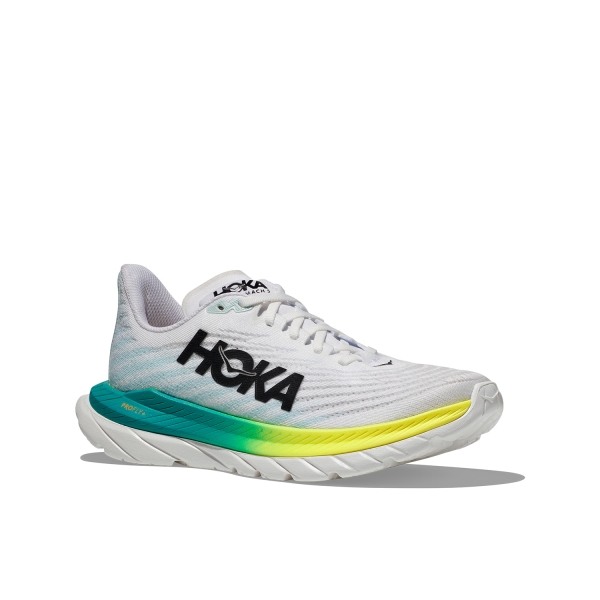 Hoka Mach 5 Wide - White/Blue Glass