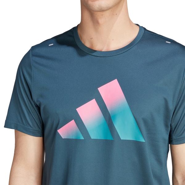 adidas Run Icons 3 Bar T-Shirt - Arctic Night