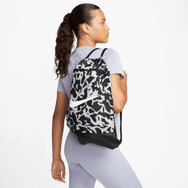 Nike Brasilia Bolsa - Black/Light Smoke Grey/White