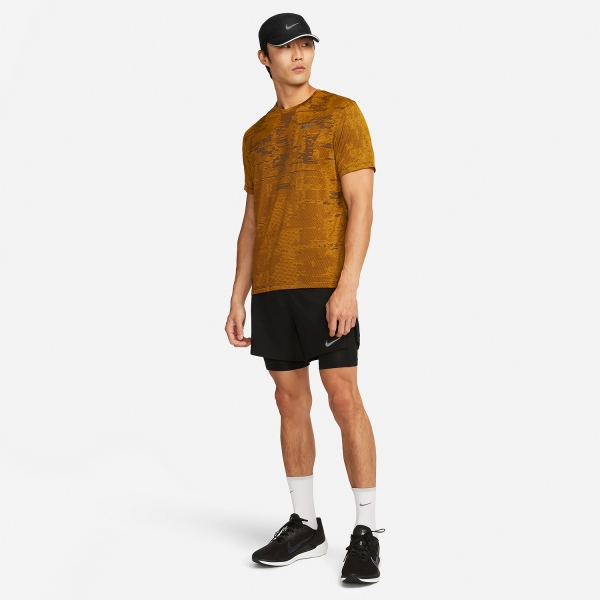 Nike Dri-FIT ADV Run Division T-Shirt - Bronzine/Vivid Sulfur/Refblk