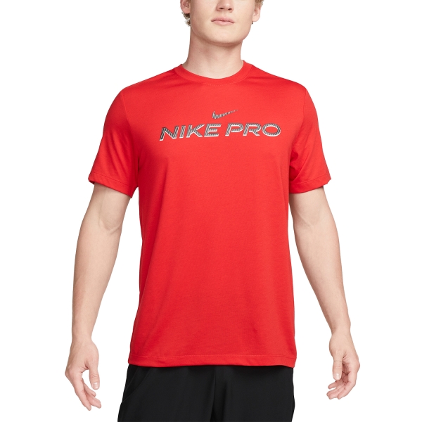 Men's Training T-Shirt Nike Nike Pro Fitness TShirt  University Red  University Red 