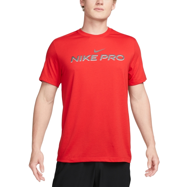 Maglietta Training Uomo Nike Nike Pro Fitness Maglietta  University Red  University Red 