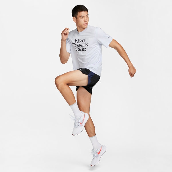 Nike Dri-FIT Hyverse Track Club T-Shirt - Footbal Grey/Midnight Navy