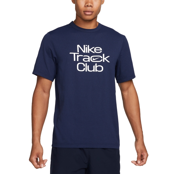 Men's Running T-Shirt Nike Nike DriFIT Hyverse Track Club TShirt  Midnight Navy/Summit White  Midnight Navy/Summit White 