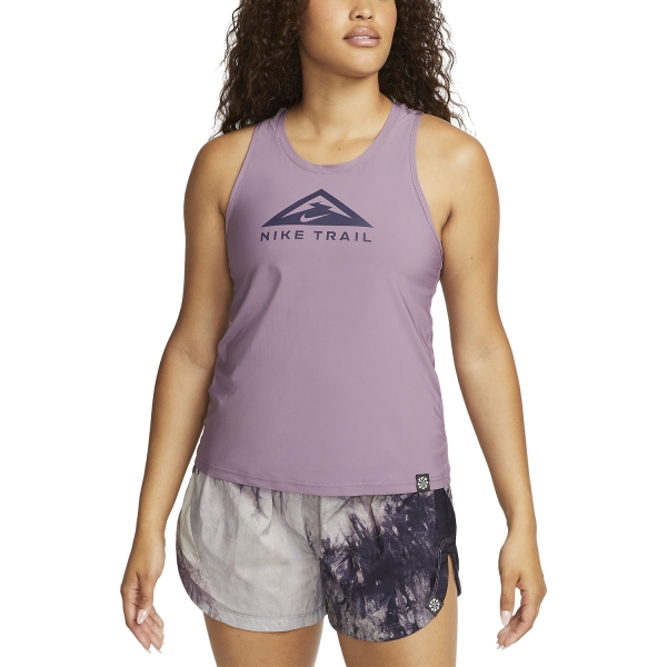 Top Running Mujer Nike DriFIT Logo Top  Violet Dust/Purple Ink DX1023536