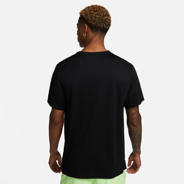 Nike Dri-FIT UV Miler Studio 72 Camiseta - Black/Lime Blast