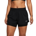 Nike Dri-FIT One 2 in 1 3in Pantaloncini - Black/Reflective Silver