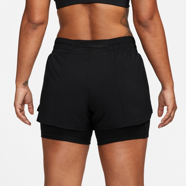 Nike Dri-FIT One 2 in 1 3in Shorts - Black/Reflective Silver