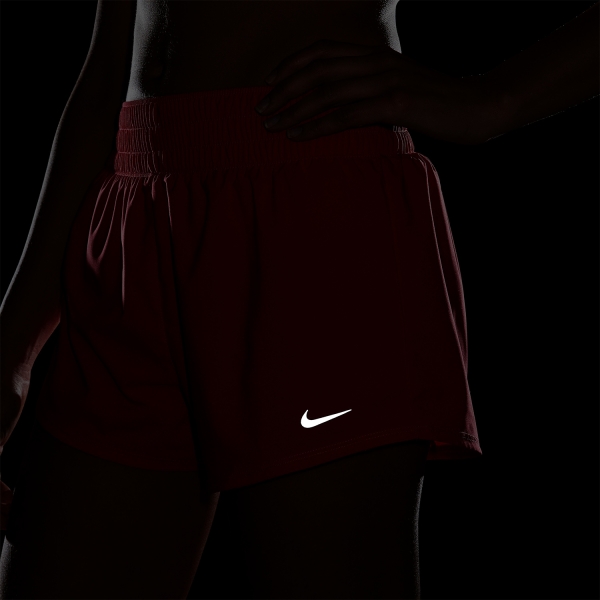 Nike Dri-FIT One 3in Pantaloncini - Light Fusion Red/Reflective Silver