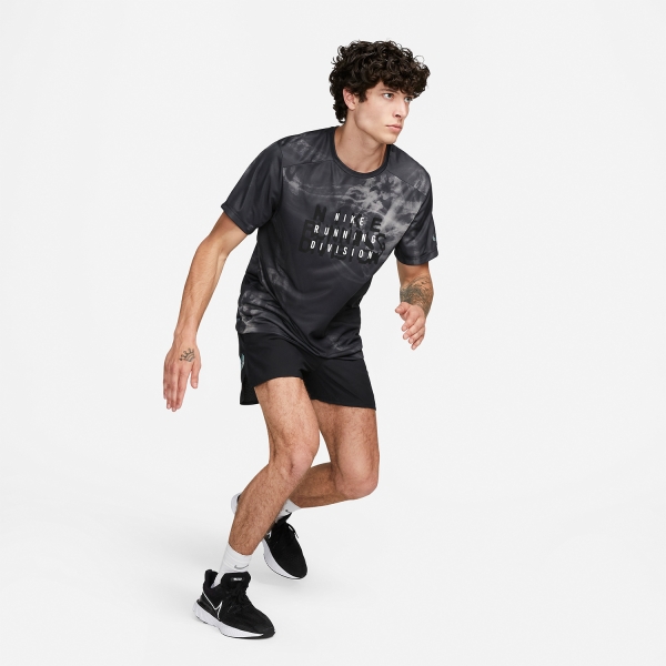 Nike Dri-FIT Run Division Rise 365 Camiseta - Black/Reflective Black