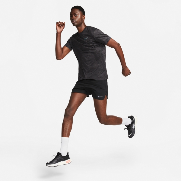 Nike Dri-FIT Run Division Stride 4in Shorts - Black/Reflective Silver