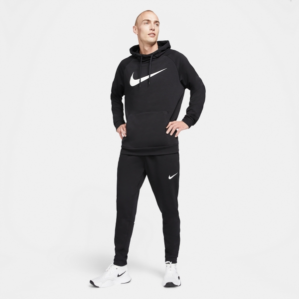 Nike Dri-FIT Swoosh Felpa - Black/White