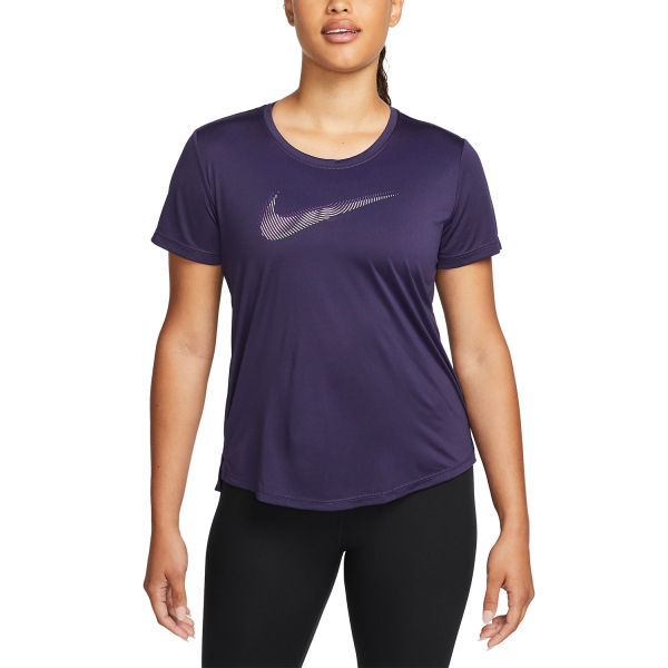 Maglietta Running Donna Nike DriFIT Swoosh Maglietta  Purple Ink/Disco Purple FB4696555
