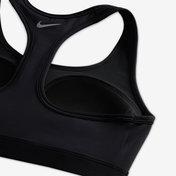 Nike Dri-FIT Swoosh Sports Bra - Black/Cool Grey