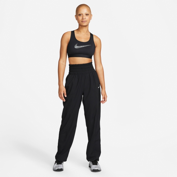 Nike Dri-FIT Swoosh Sports Bra - Black/Cool Grey