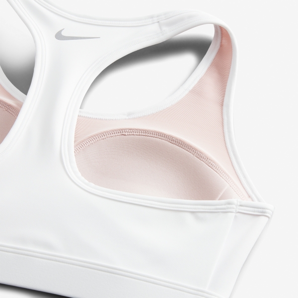 Nike Dri-FIT Swoosh Reggiseno Sportivo - White/Black