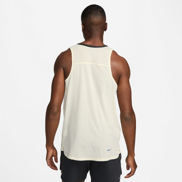 Nike Dri-FIT Trail Solid Canotta - Coconut Milk/Black