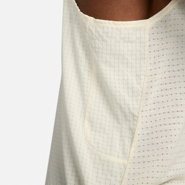 Nike Dri-FIT Trail Solid Canotta - Coconut Milk/Black