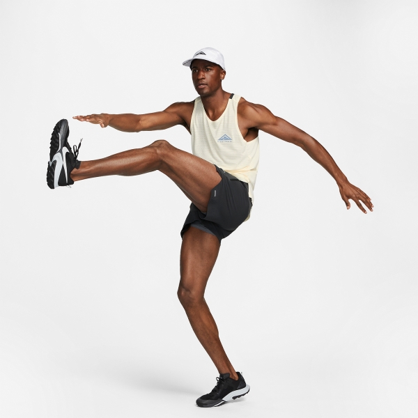 Nike Dri-FIT Trail Solid Canotta - Coconut Milk/Black