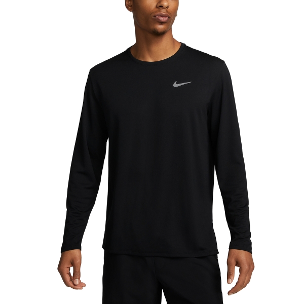 Maglia Running Uomo Nike DriFIT UV Miler Maglia  Black/Reflective Silver FB7070010