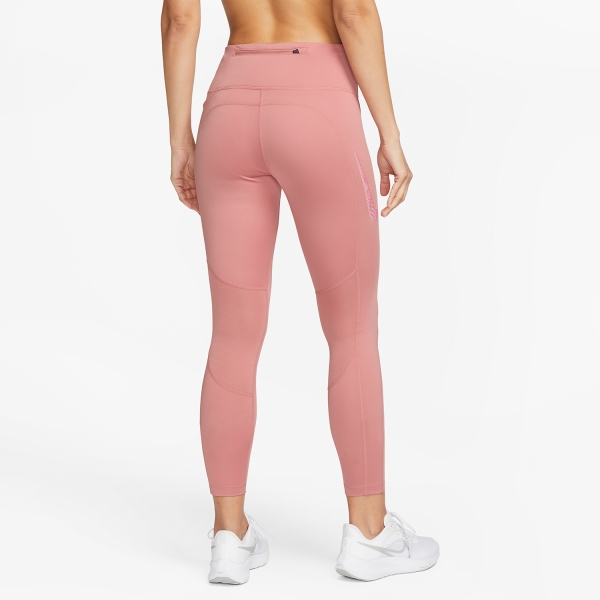 Nike Fast Swoosh 7/8 Tights - Red Stardust/Fierce Pink