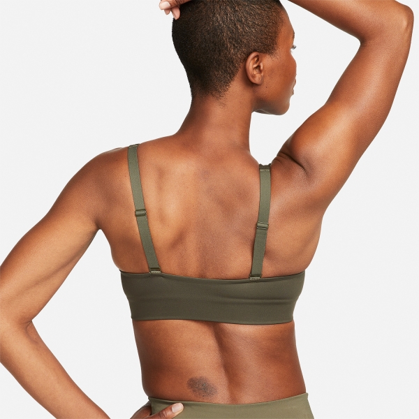 Nike Dri-FIT Indy Reggiseno Sportivo - Cargo Khaki/Black