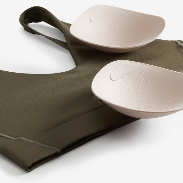 Nike Dri-FIT Indy Reggiseno Sportivo - Cargo Khaki/Black
