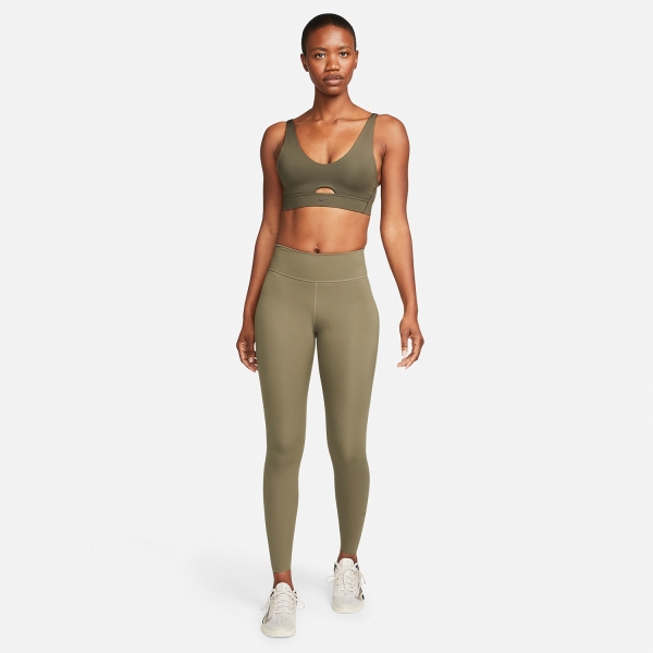Nike Dri-FIT Indy Reggiseno Sportivo - Cargo Khaki/Black
